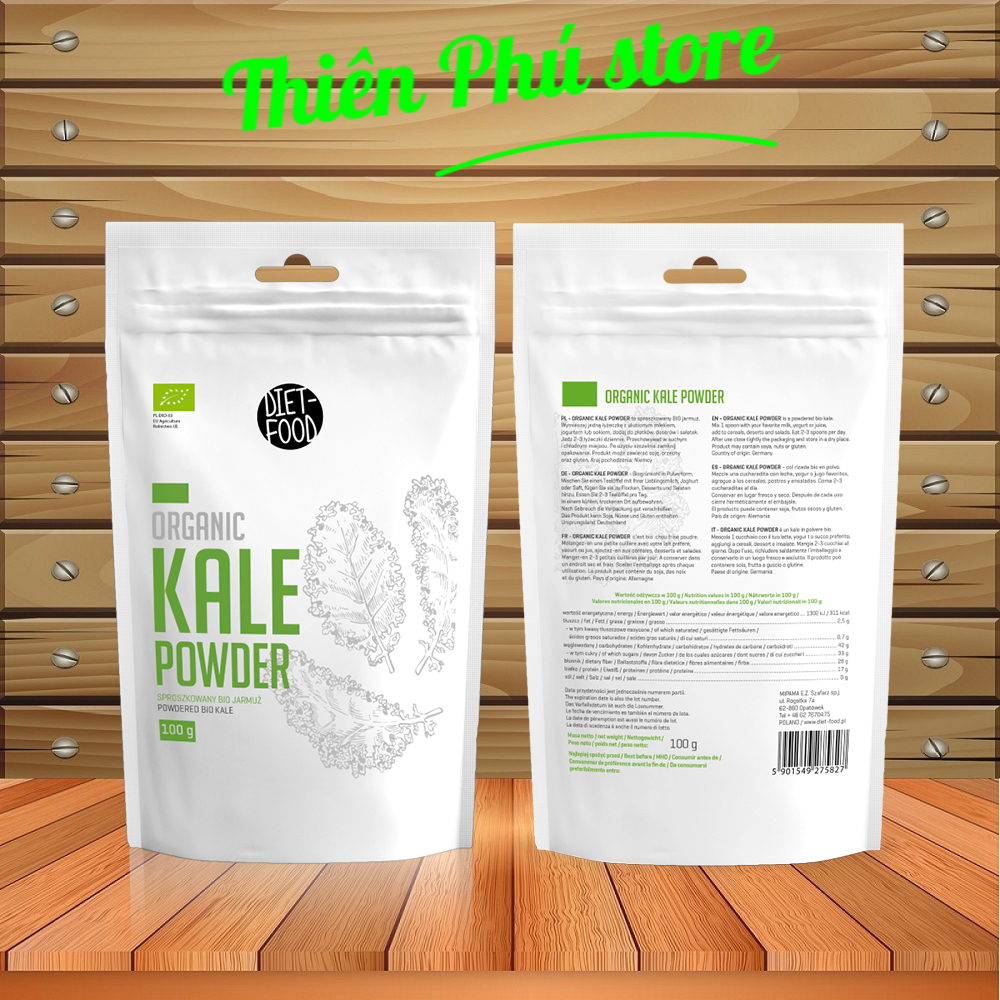 Bột Cải Xoăn Kale Hữu Cơ Diet Food Organic Kale Powder