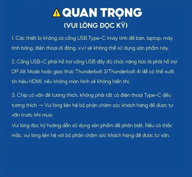 Cáp Chuyển Đổi USB Type-C Sang VGA HDMI (15cm) - Hàng Chính Hãng