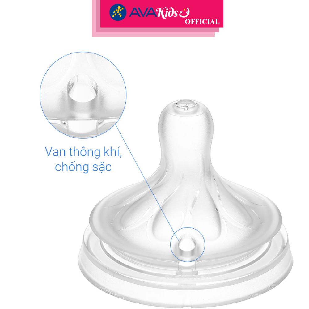 Bộ 2 núm ti Philips Avent SCY965/02 cổ rộng size 5 (6 - 9 tháng) - Hàng Chính Hãng