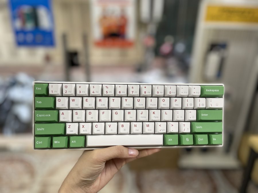 Bộ Keycap Xanh Matcha (PBT, Cherry Profile ) cho Newmen GM610 Layout 61 (12 nút) - Hàng Chính Hãng