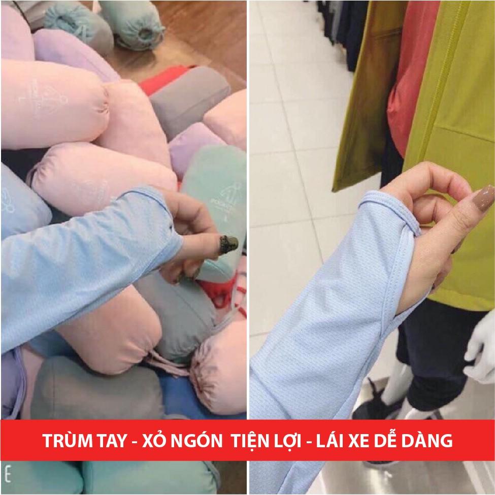 Áo Khoác Chống Nắng Nữ Unialo Cấp Khóa Kéo Có Mũ Trùm Tay Xỏ Ngón Có Túi Đựng Không Nhăn Có 4 Túi Chống Tia UV