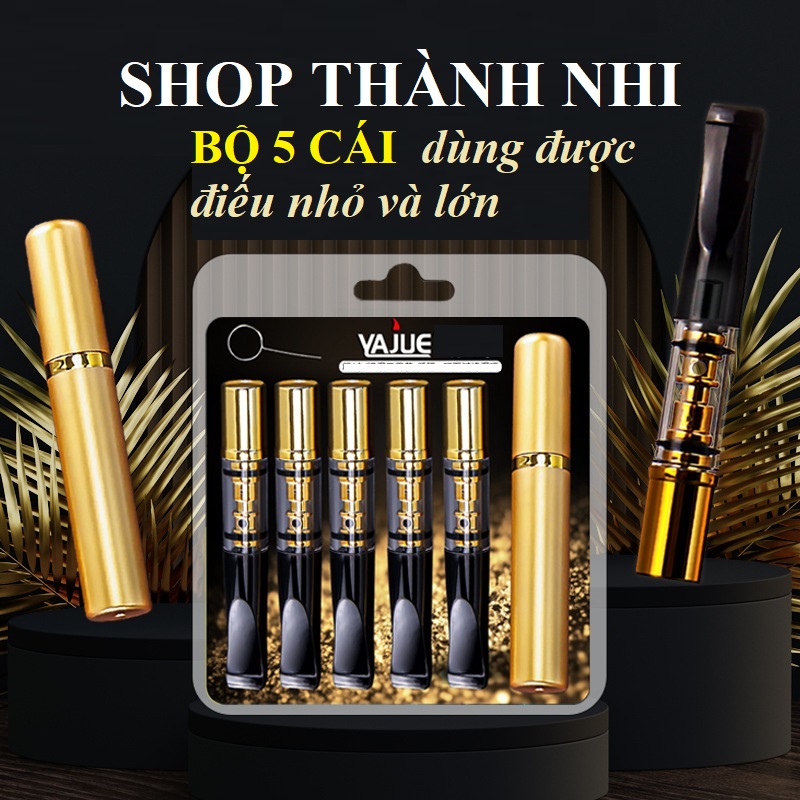 Hộp 5 tẩu thuốc nhựa dẻo cải tiến, lọc nam châm bảo vệ sức khỏe gắn được điếu nhỏ và lớn | Shop Thành Nhi 