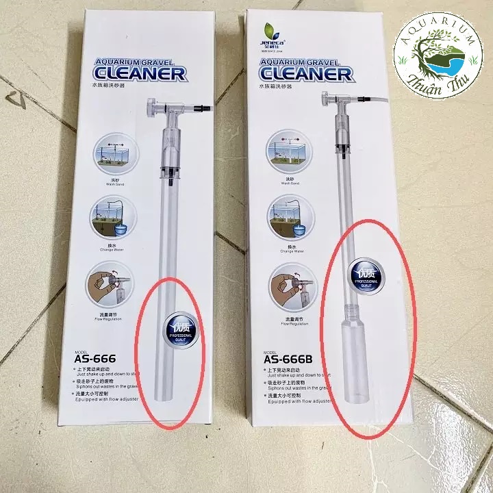 AS-666B Dụng Cụ Vệ Sinh bể Cá Chuyên Nghiệp - hút cặn bể cá