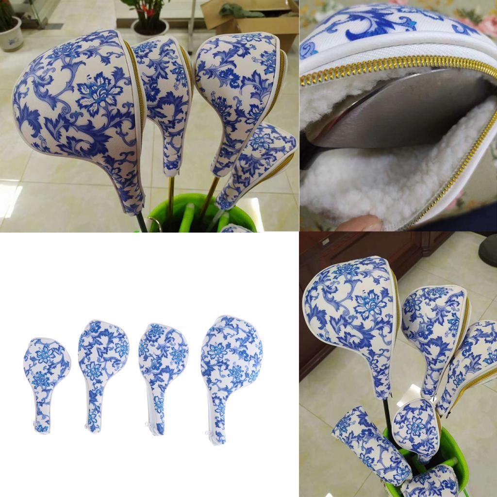 4 Pieces Golf  Cover Hybrid Driver