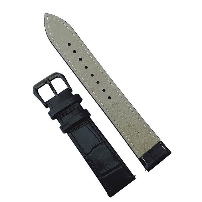 DÂY ĐỒNG HỒ DA BÒ THẬT DẬP VÂN CÁ SẤU BỀN ĐẸP SIZE 12 14 16 18 20 22 24