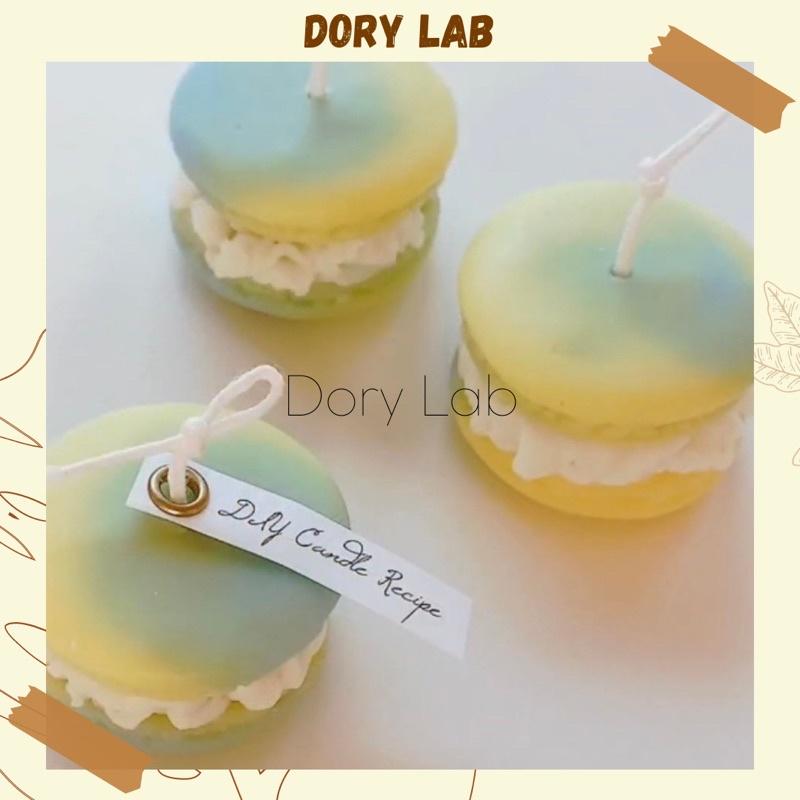 Nến Thơm Bánh Macaron Màu Ombre Độc Đáo Handmade Không Khói, Phụ Kiện Decor Chụp Ảnh - Dory Lab