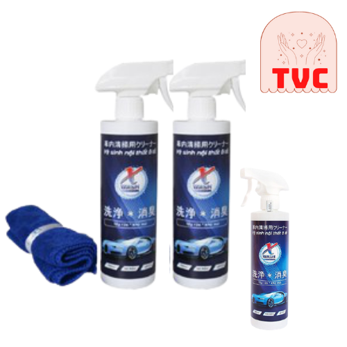 Hai Chai Dung Dịch Vệ Sinh Ô Tô xwash 500ml tặng 1 chai 100ml, Tặng Kèm Khăn Lau Xe
