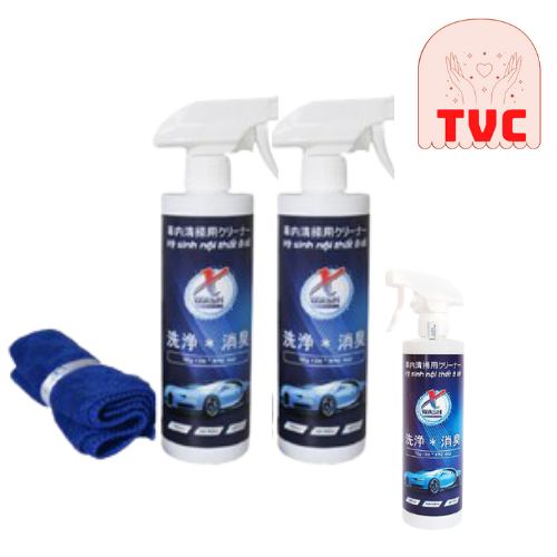 [ Mua 2 tặng 1] Hai Chai Dung Dịch Vệ Sinh Ô Tô xwash 500ml tặng 1 chai 100ml, Tặng Kèm Khăn Lau Xe 