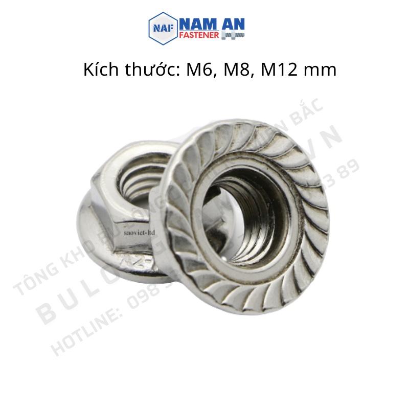 50 con Đai ốc liền long đen M12 cấp bền 8.8 Mạ trắng, mạ cầu vồng, ê cu M12 liền long đen