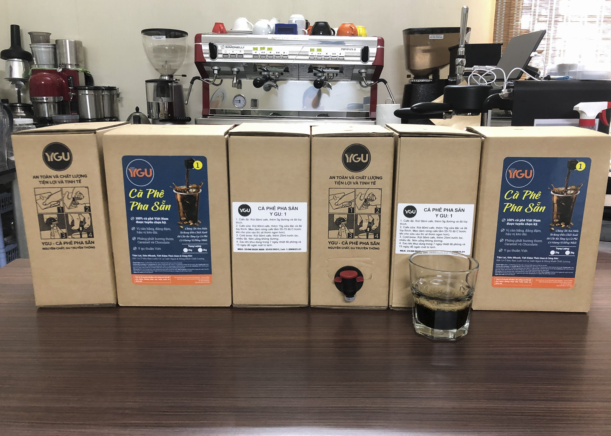 Hình ảnh Cà phê pha sẵn YGU 01, Cold Brew Cafe, hộp 2 Kg