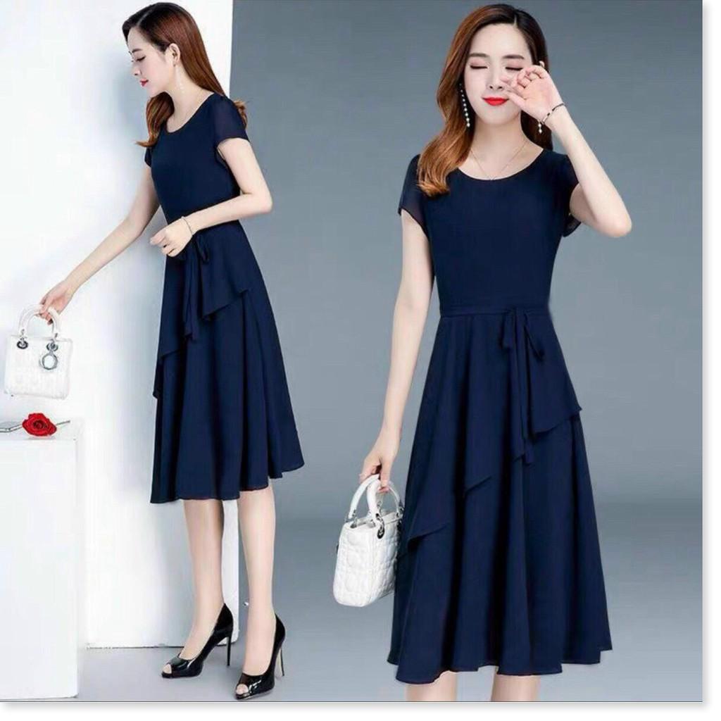 ĐẦM VOAN CHIFFON CÓ LỚP LÓT,THIẾT KẾ HỌA TIẾT TRƠN NHƯNG KHÔNG KÉM PHẦN SANG TRỌNG THỜI TRANG KME.STORE