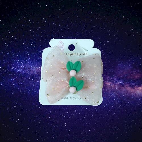 Set 2 Kẹp Tóc Nơ Nhỏ Xinh Xắn Cho Bé Gái Phụ Kiện Tóc Bé Đáng Yêu