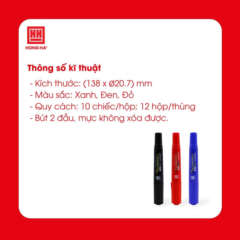 Bút lông dầu 2 đầu không xóa được GX-PM01 Hồng Hà - 6668