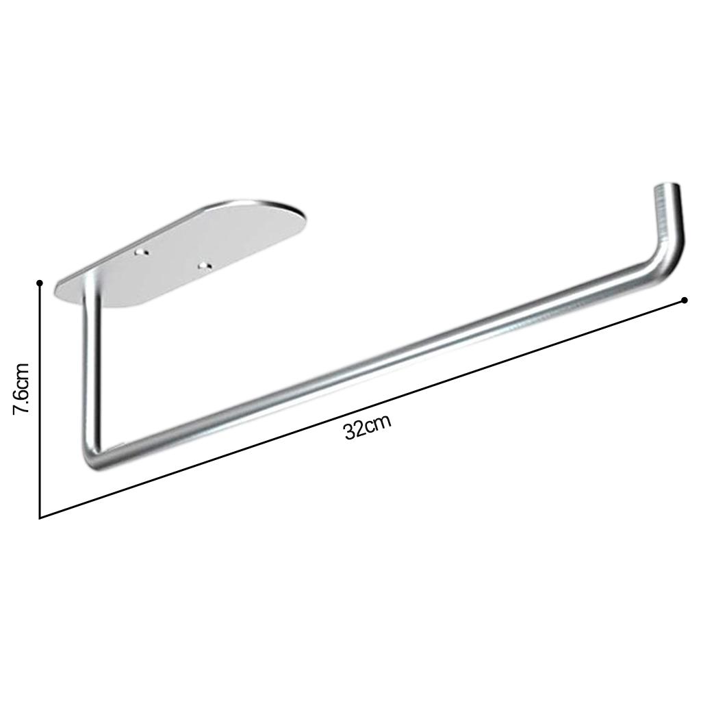 Pack of 2 Adhesive Roll Paper Towel Holder Cabinet Towel Holder Wall Mounted