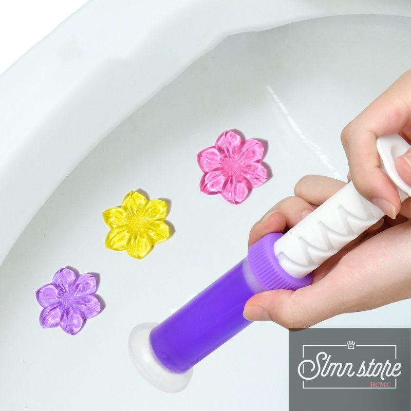 Gel khử mùi bồn cầu diệt khuẩn toilet hình bông hoa gel dính bồn cầu dạng thạch với 6 mùi thơm cho nhà vệ sinh.SD2_HoaKM