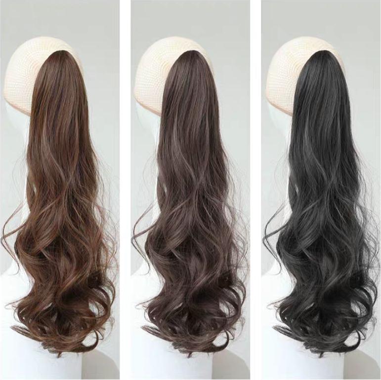 Tóc giả nữ ngoặm xoăn lững, tóc giả kẹp