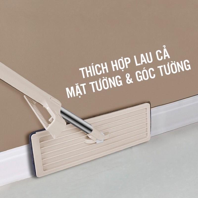 Cây lau nhà tự vắt xoay 360 - Chổi lau nhà thông minh vắt cực khô kèm bông lau nhà vắt tự động tiện lợi