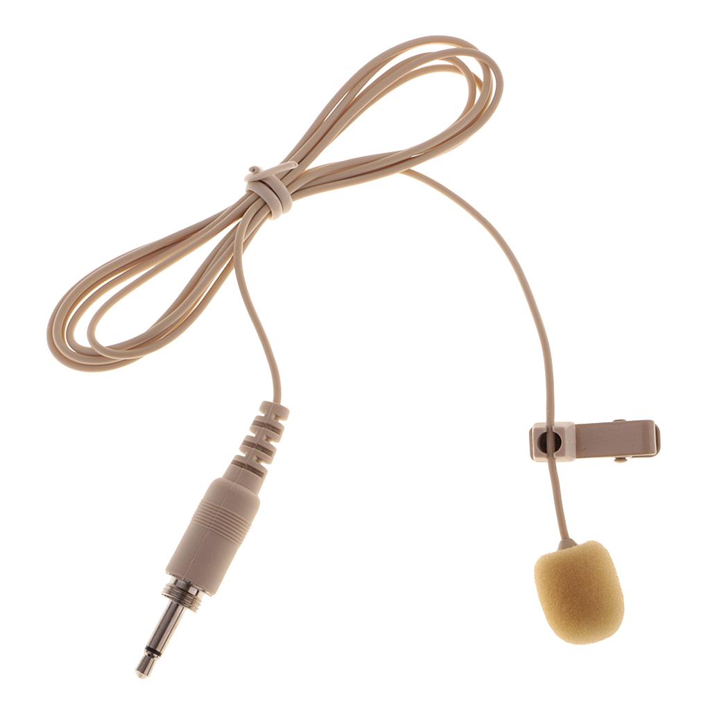 3.5mm Plug Mini Clip Microphone Mic For iPhone SmartPhone Recording Beige