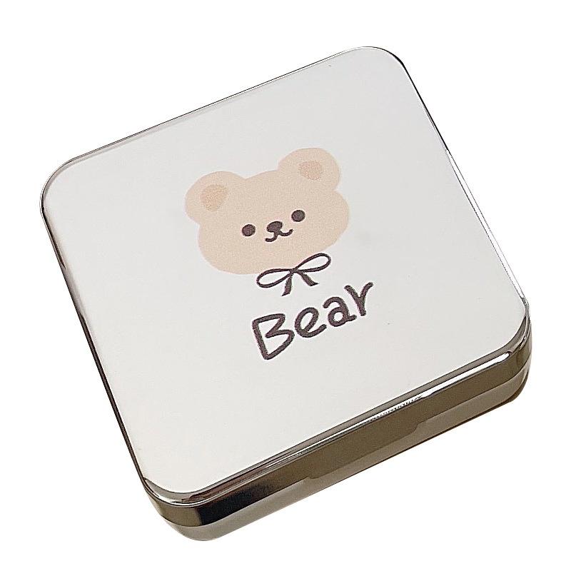 Hộp kính áp tròng tráng gương Bear