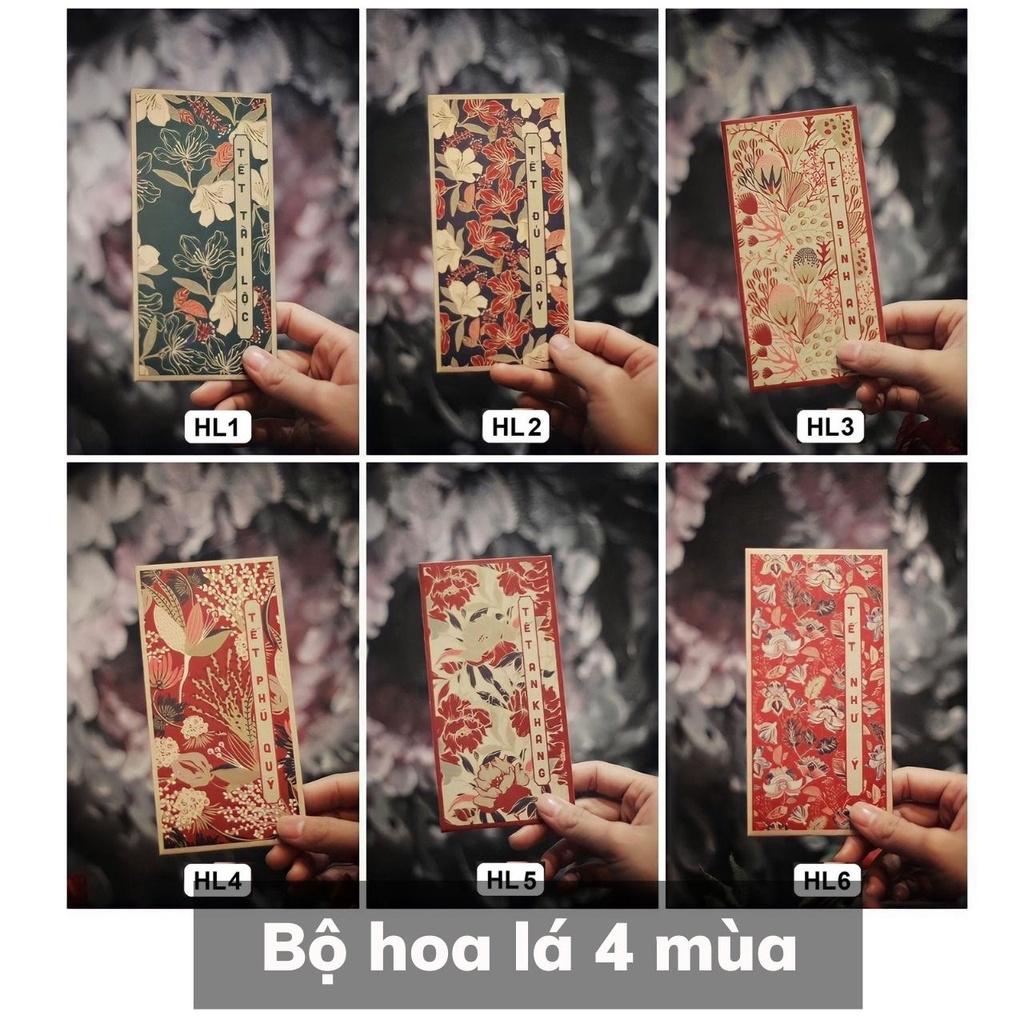 Lì xì tết 2022 - gói 5 cái, 10 cái mẫu truyền thống gia đình sum vầy giấy C150 bóng đẹp tại Tú Vy Studio
