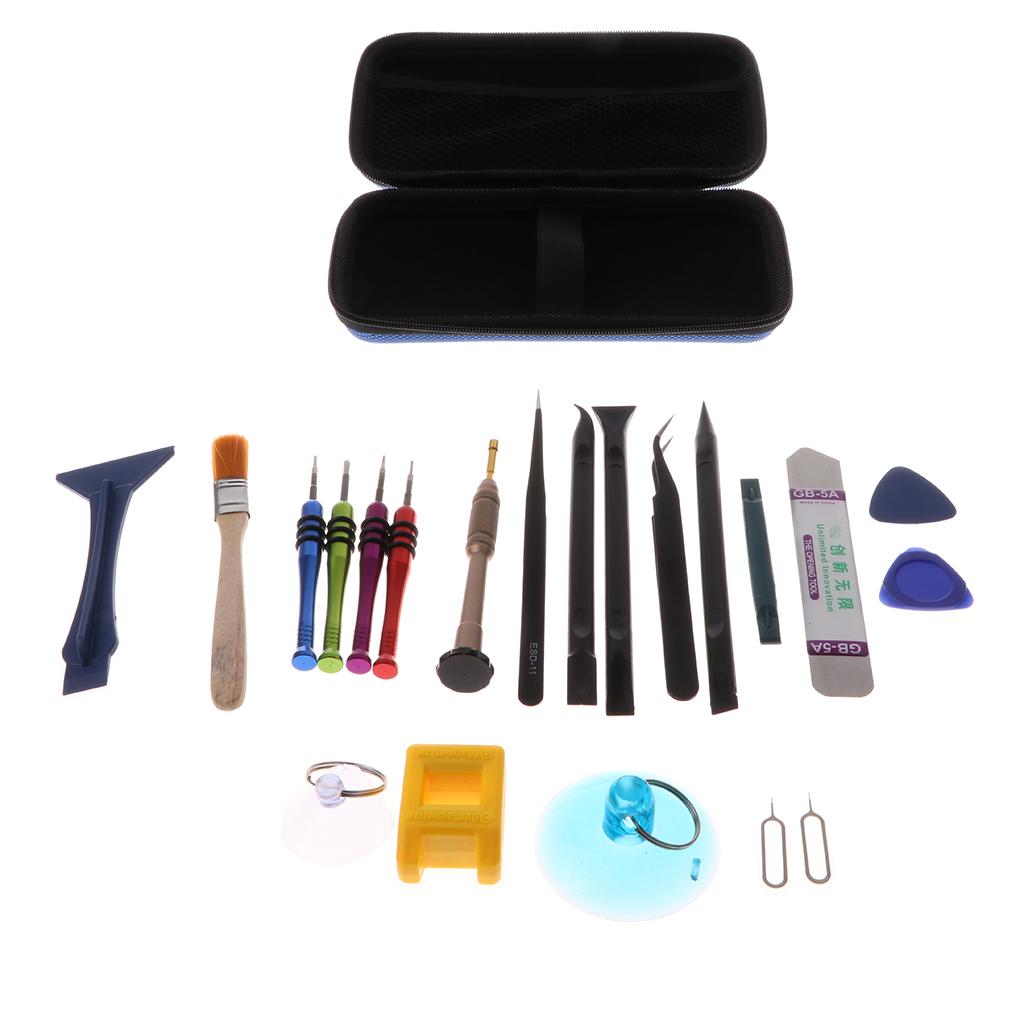 21 in1 LCD Glass Repair Tool Kit, Opening Pry Tool Repair Kit And Screwdriver Set For Apple iPhone iPad 2/3 /4/Mini, iPods, Samsung And More