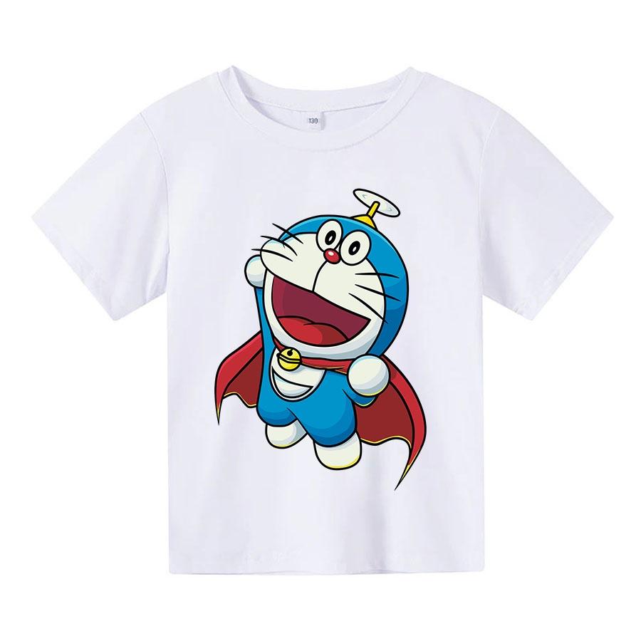 Áo thun cho bé doraemon superman , 4 màu, có size người lớn, Anam Store