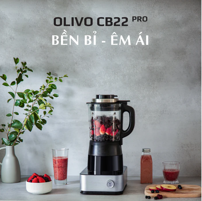 Máy Nấu Sữa Hạt, Máy Làm Sữa Hạt OLIVO CB22 PRO Thương Hiệu Mỹ Gồm 14 Chức Năng Xay Nấu Với Khả Năng Chống Trào Dung Tích 1.75 Lít Công Suất 1000 W - Hàng Chính Hãng