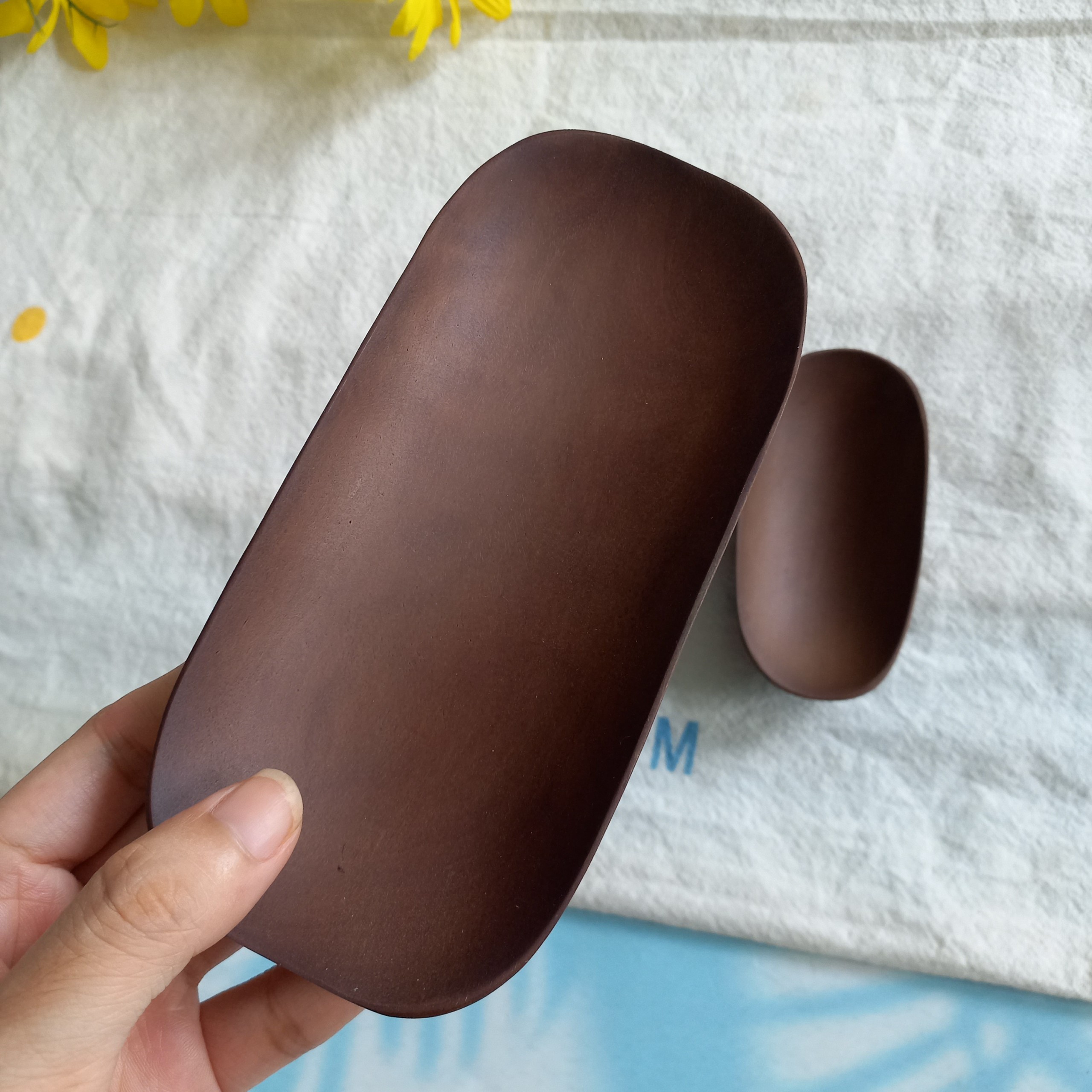 Đĩa Gỗ Hình Oval Nhỏ Xinh Đựng Gia Vị, Nước Sốt Chấm, Phụ Kiện Decor Chụp Ảnh Món Ăn
