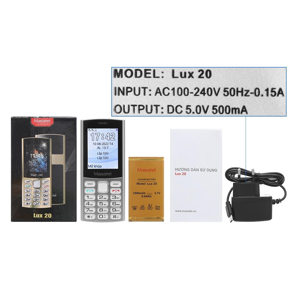 Điện Thoại 4G Masstel Lux 20 - 2 Sim 2 Sóng - Sóng 4G Hd Call - Loa To Rõ - Hàng Chính Hãng - Bảo Hành 12 Tháng
