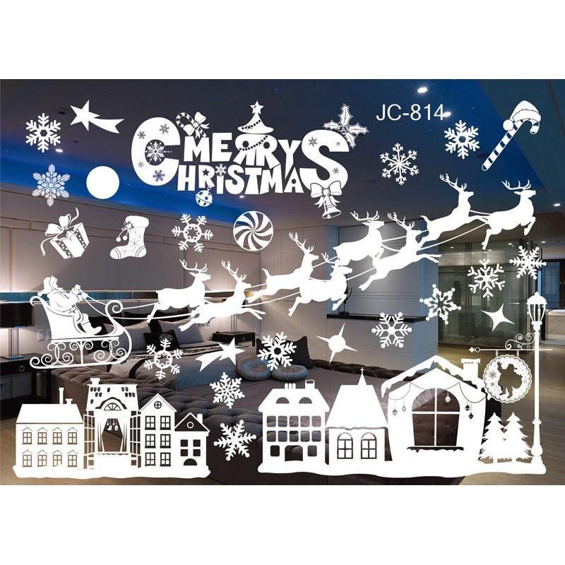 Decal trang trí giáng sinh noel 2022 trang trí trên mặt phẳng 120 x 80 cm