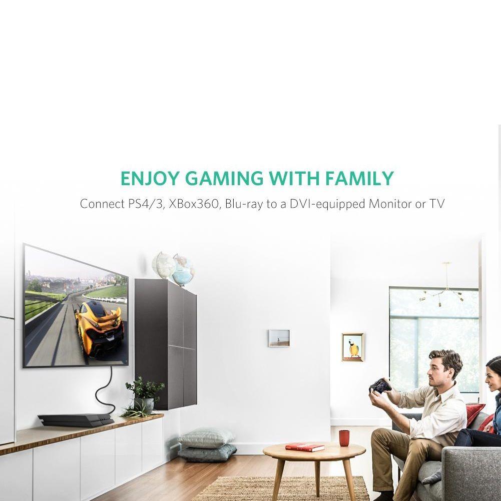 Ugreen UG10135HD106TK 2M màu Đen Cáp chuyển đổi HDMI sang DVI 24 + 1 thuần đồng - HÀNG CHÍNH HÃNG