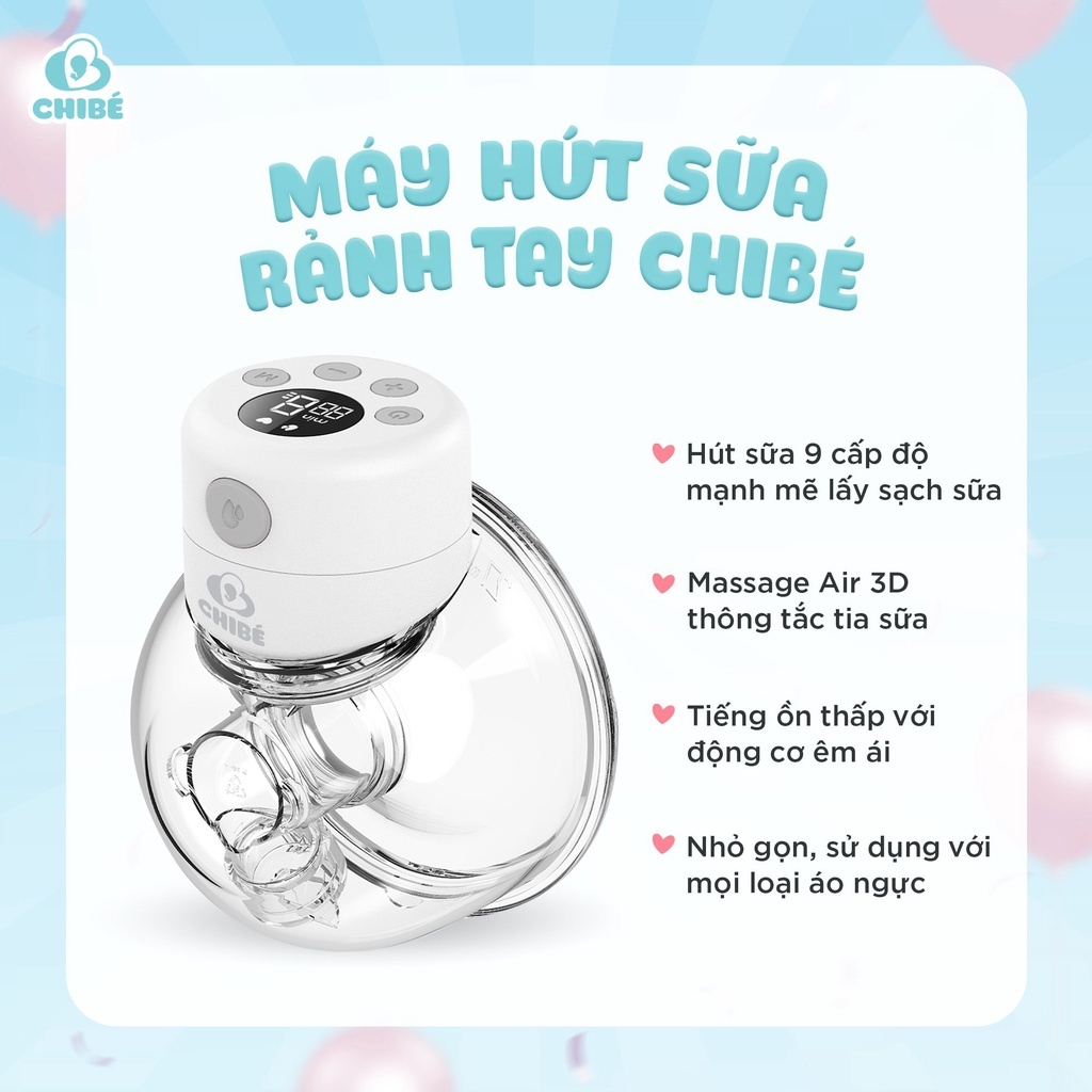 Máy hút sữa rảnh tay CHIBE CB019 - Hàng Chính Hãng