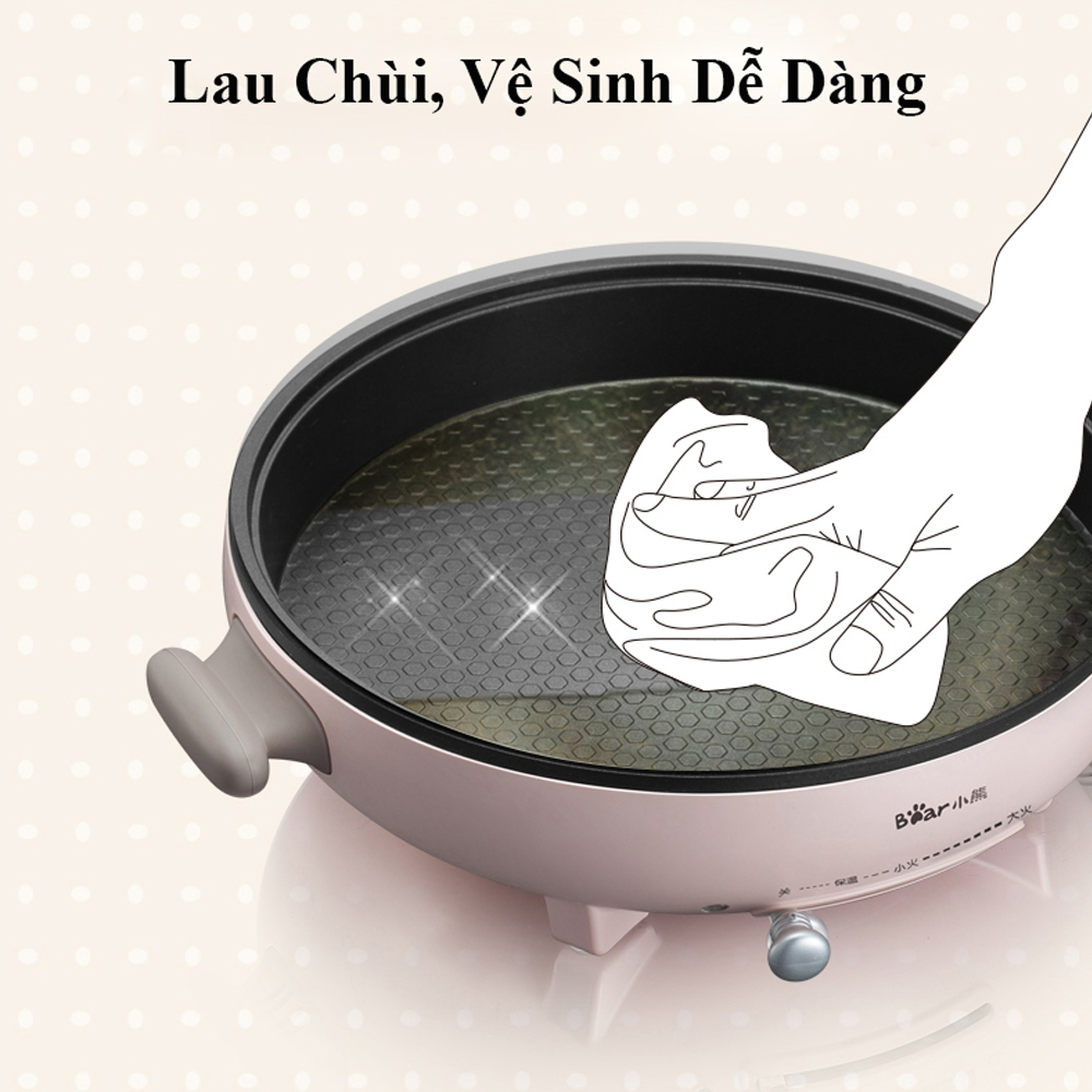 Chảo Nướng Điện Chống Dính Đa Năng Bear DBC-D12C1 - Hàng Nhập Khẩu