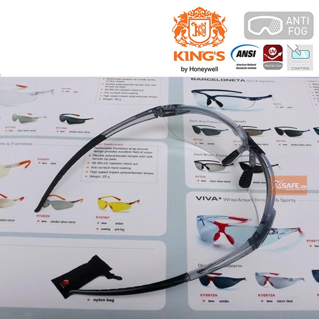 Kính bảo hộ Kings KY711 Kính chống bụi, chống đọng sương, chống tia UV, trầy xước, bảo vệ mắt khi đi xe máy, lao động