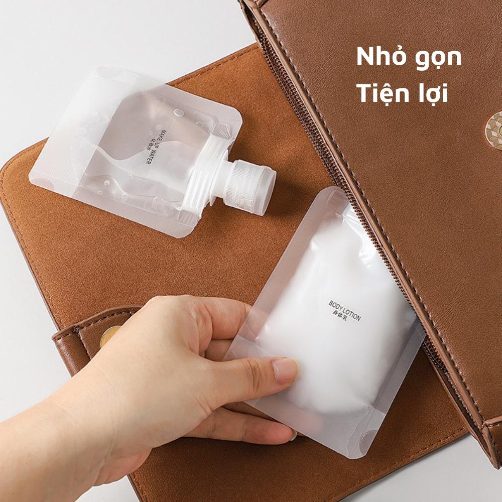 Túi chiết mỹ phẩm dầu gội có thể tái sử dụng tiện lợi khi đi du lịch