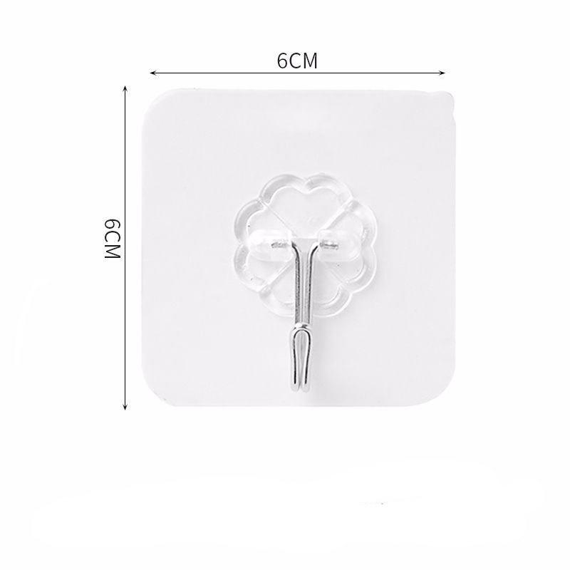 Móc dán tường, treo tường 6x6cm chịu lực tốt, treo vật trang trí phòng khách, đồ dùng nhà bếp, phòng tắm