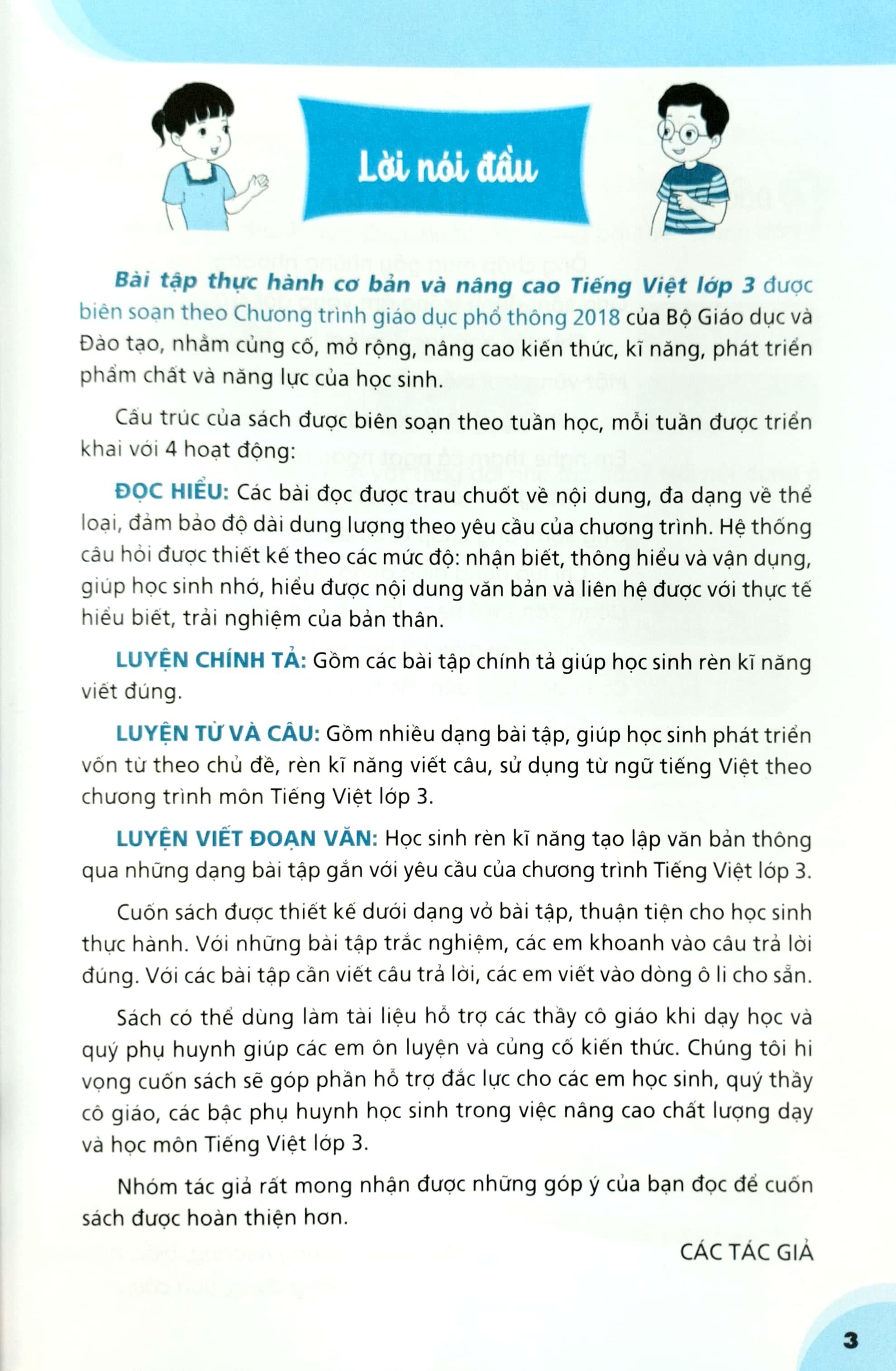 Bài Tập Thực Hành Cơ Bản Và Nâng Cao Tiếng Việt Lớp 3 - Tập 2