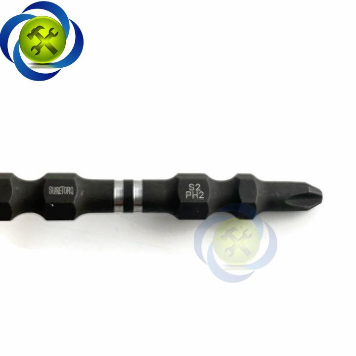 Mũi vít hai đầu PH2 Suretorq 0673-0304TS dài 65mm đầu nhỏ