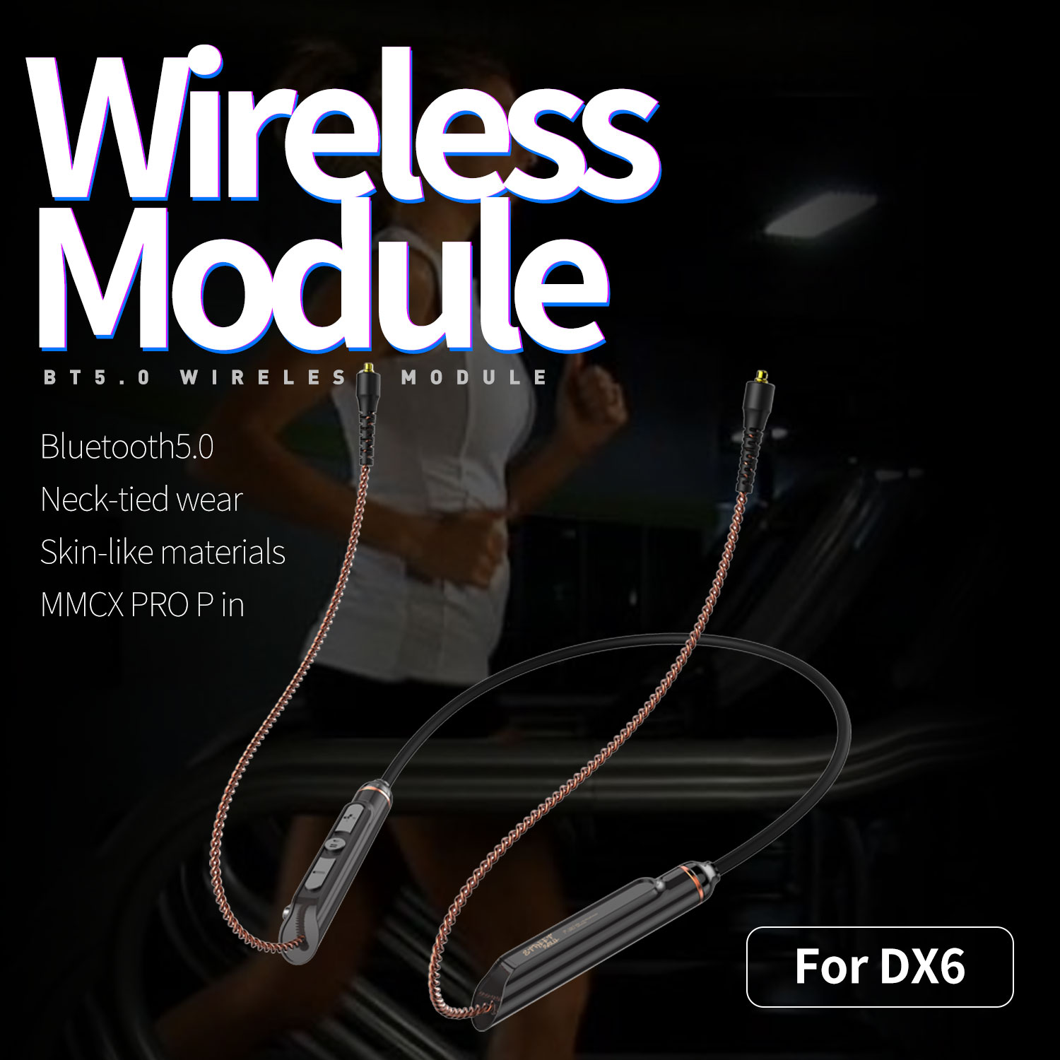 Tai nghe nhét tai Bluetooth 5.0 Gaming không dây chính hãng có Mic thiết kế hai bên tai phone đẹp, siêu nhỏ gọn, nghe nhạc tốt Plextone DX6 Earphone Head 3 Hybrid Driver sử dụng Socket MMCX có Module chuyển thành tai nghe có dây Type C và Jack 3.5mm.