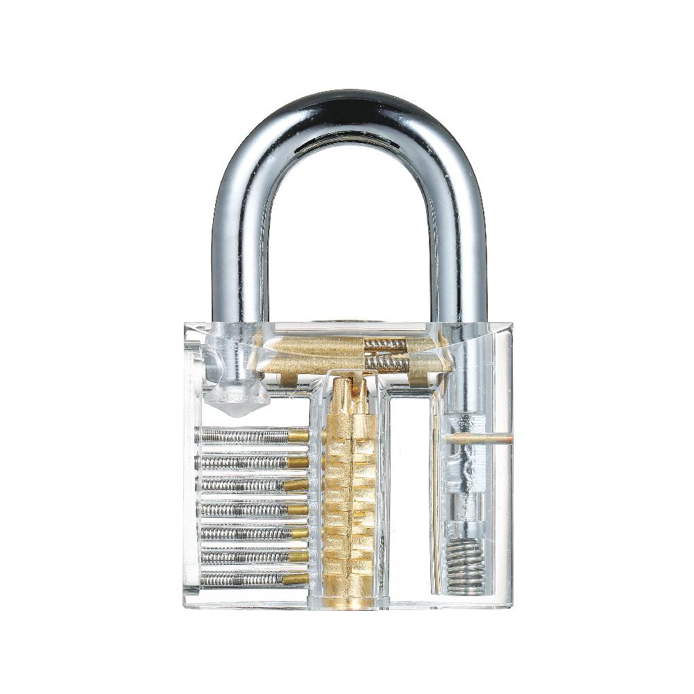 Ổ khóa thực hành trong suốt có thể nhìn thấy cho người mới bắt đầu Padlocks Lock Picking Tool Practice