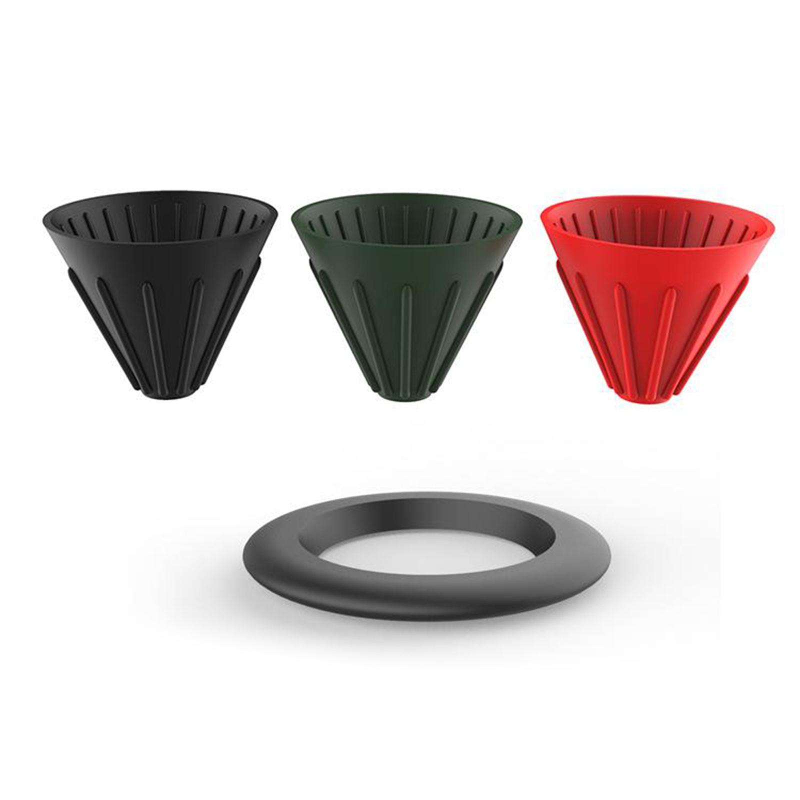 Pour Over Coffee Maker and Tea Dripper, Portable Drip Cone Filter Silicone Strainer Brewer, Coffee Maker Accessories, Easy to Clean