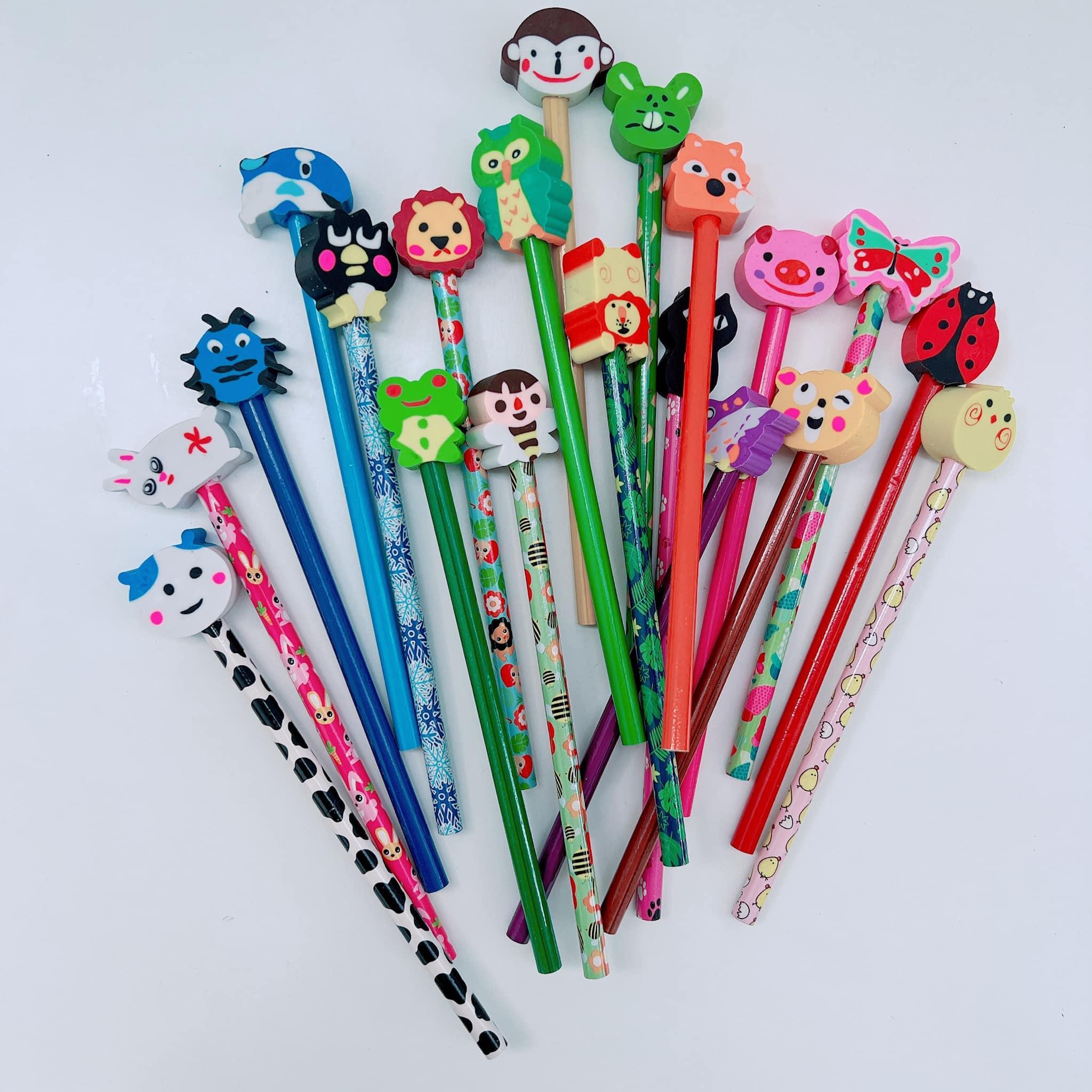 Funky Things to Draw 20 Pencil and Eraser Set Fan (UK)