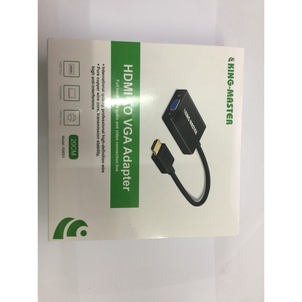 Cáp Chuyển Đổi HDMI KM001 KING-MASTER SANG VGA- Hàng Nhập Khẩu