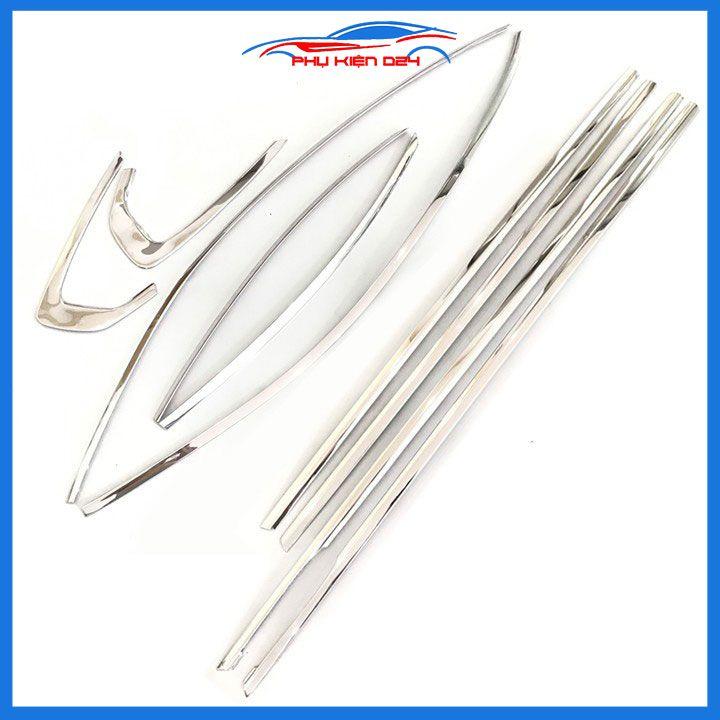 Bộ nẹp viền chân kính cong kính Kia K3 2021-2022-2023-2024 Inox sáng bóng chuẩn form xe