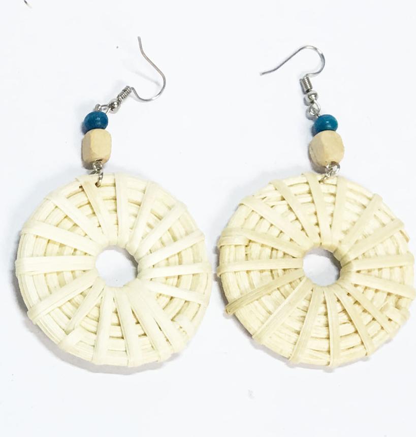 Combo 3 Bông tai mây tre đan handmade với 3 mẫu khác nhau