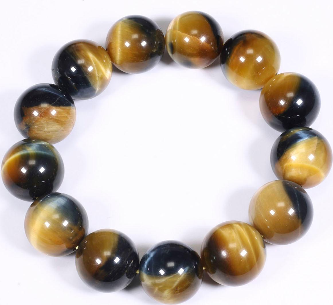 Vòng tay nam đá thạch anh mắt ưng AAA hạt đá 18mm mệnh thủy, mộc - Ngọc Quý Gemstones