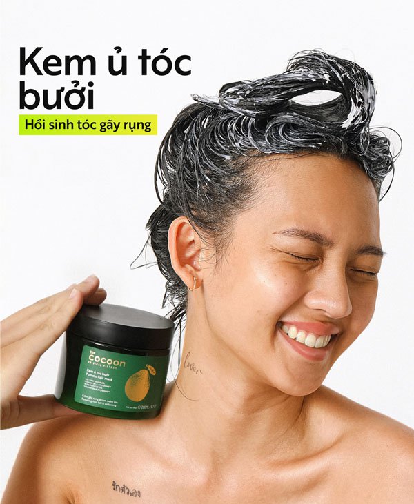 Kem ủ tóc bưởi Cocoon 200ml - Giảm gãy rụng và Làm mềm tóc - Thuần chay