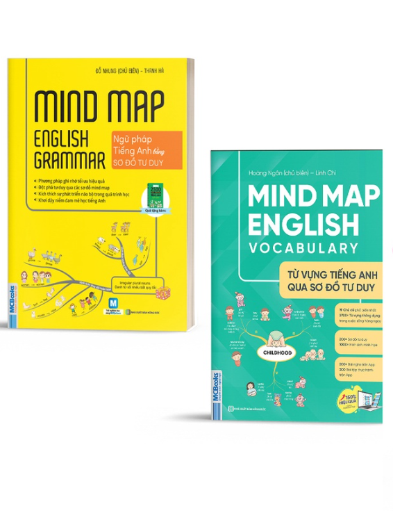 Combo Mindmap English Grammar và Mindmap English Vocabulary ( Lẻ/ Tùy chọn) - Bản Quyền