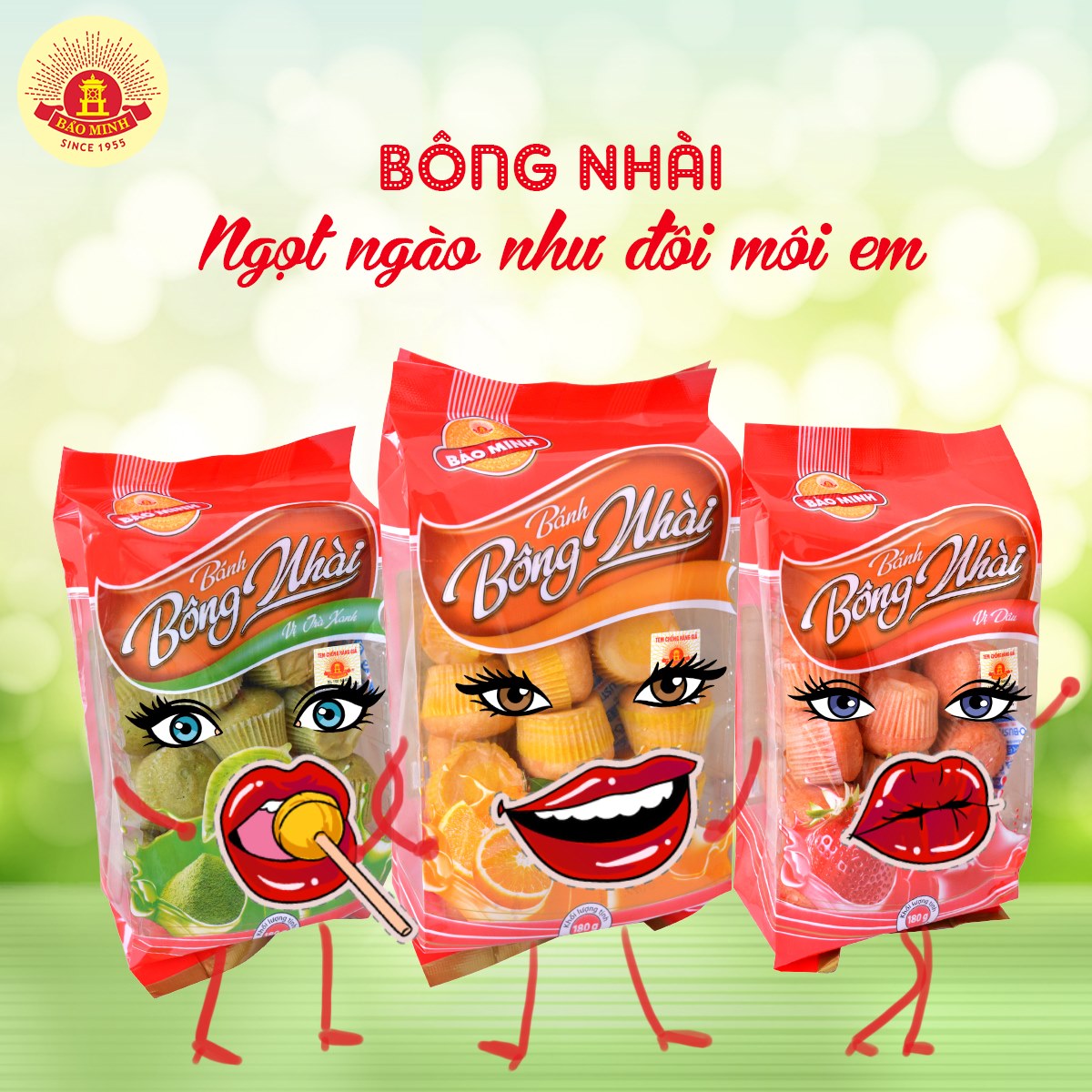 Combo 10 gói Bánh bông nhài vị cam 180gr