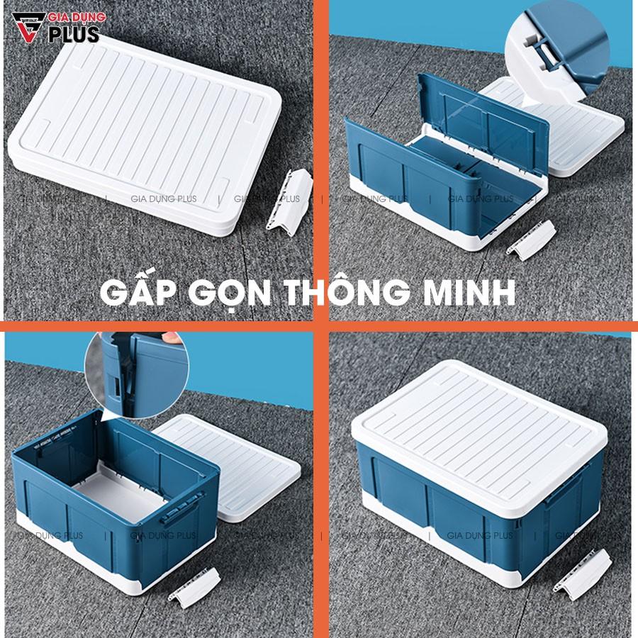 Hộp Nhựa Đựng Đồ Đa Năng Gấp Gọn Nhựa PP - Đựng Sách Vở, Xếp Quần Áo, Chăn Mền Gọn Gàng (Bản Nâng Cấp Nhiều Màu